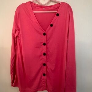Pink Button-Up Women's Top